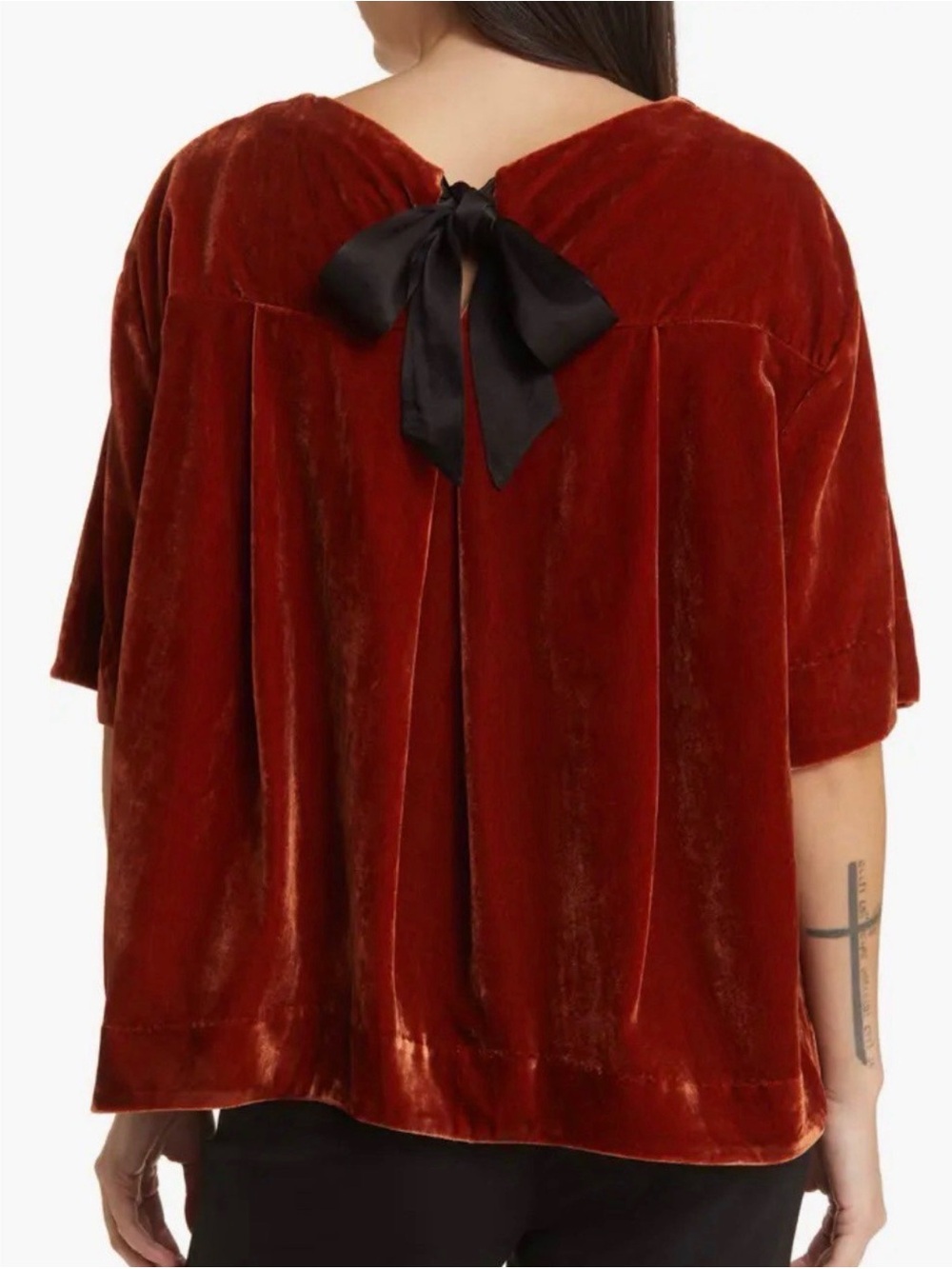 Masai Copenhagen Sz XL Bibiana Velvet Top Burnt Orange from Nordstrom $198